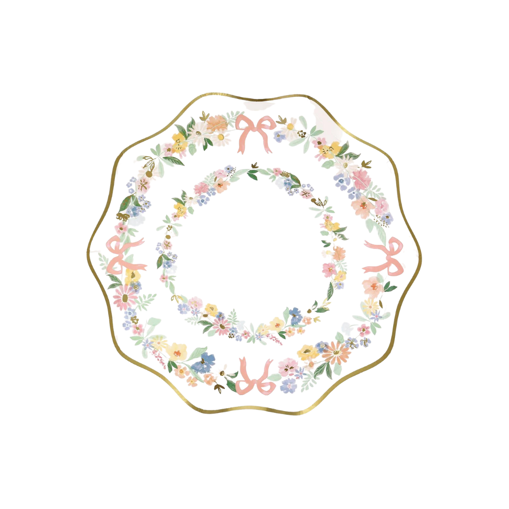 Elegant Floral Plates Bonjour Fete Party Supplies Easter Decor