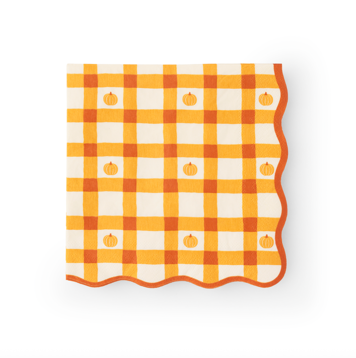 ELEGANT FALL PLAID DINNER NAPKINS Bonjour Fete Napkins ELEGANT FALL PLAID DINNER NAPKINS Bonjour Fete - Party Supplies