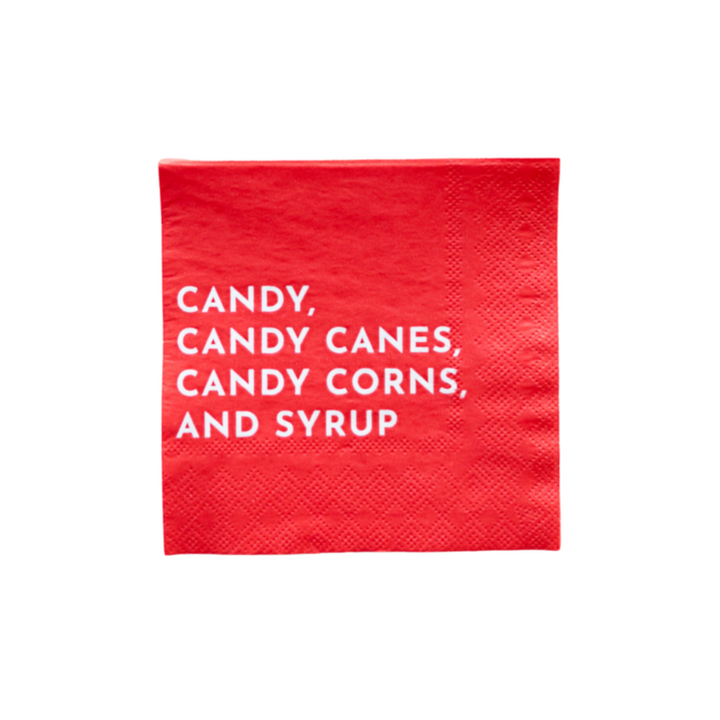 ELF CANDY SMALL RED NAPKINS Bonjour Fête Bonjour Fete - Party Supplies