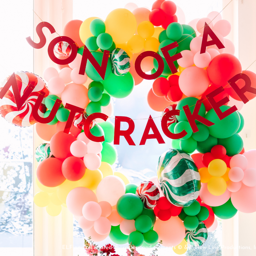 ELF "SON OF A NUTCRACKER" BANNER Bonjour Fête Bonjour Fete - Party Supplies