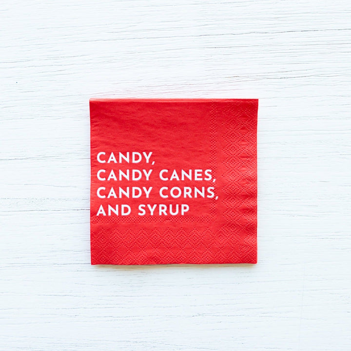 ELF CANDY SMALL RED NAPKINS Bonjour Fête Bonjour Fete - Party Supplies