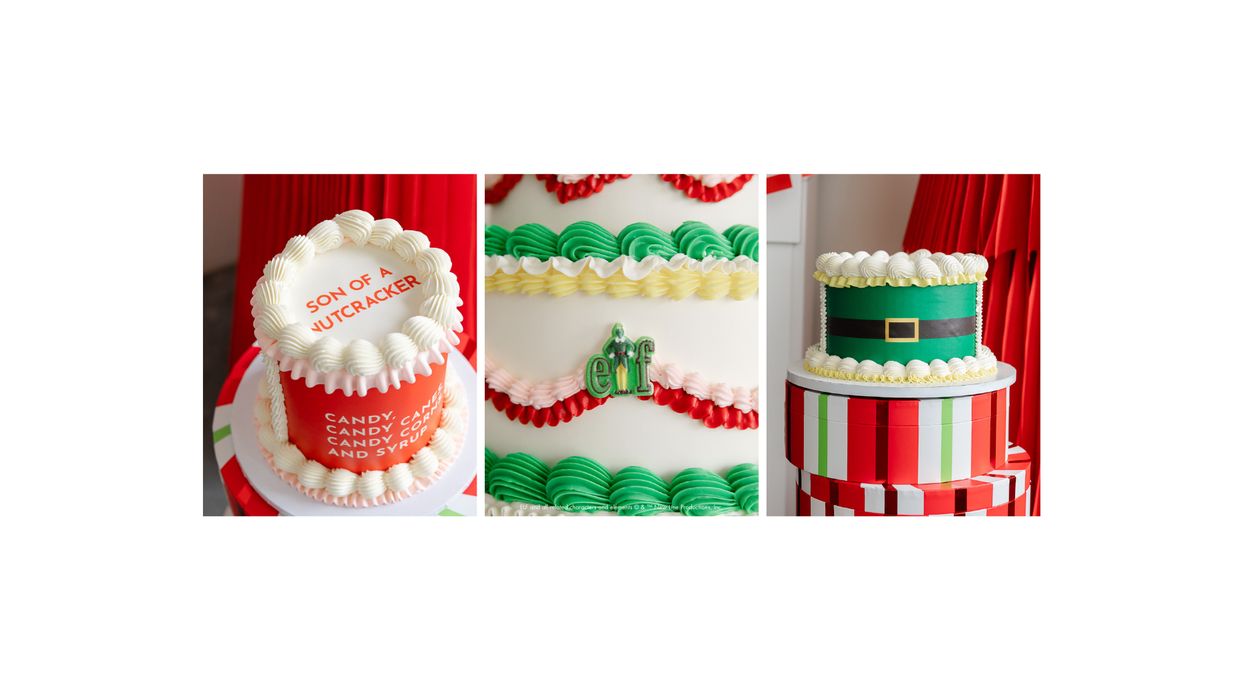 Elf Christmas party cake ideas