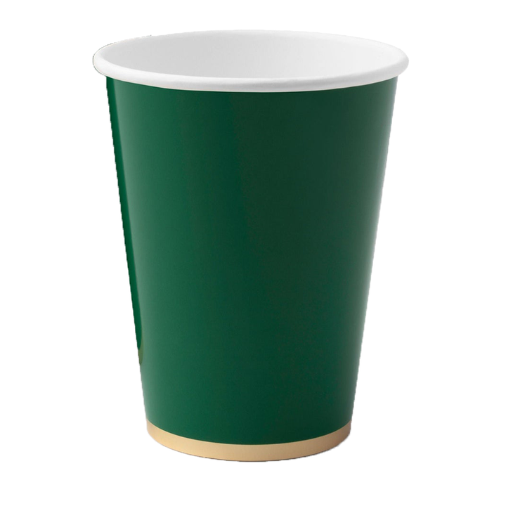 EMERALD GREEN SIGNATURE CUPS Bonjour Fete Cups EMERALD GREEN SIGNATURE CUPS Bonjour Fete - Party Supplies