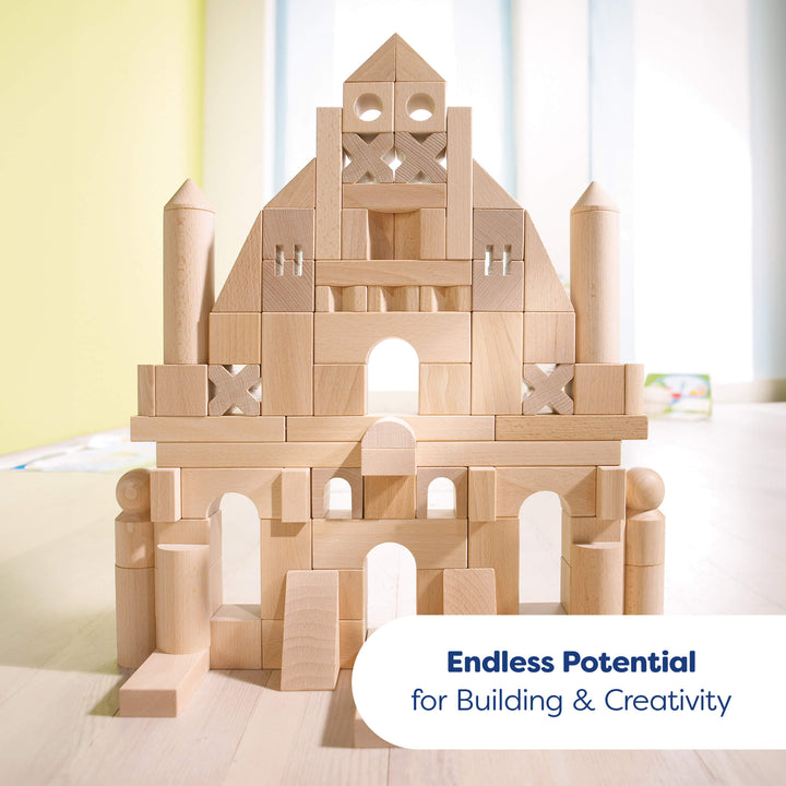 Basic Building Blocks 102 Piece Extra Large Wooden Starter Set