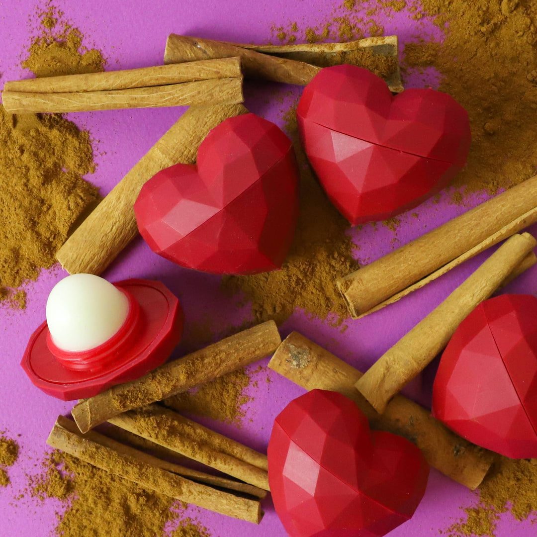 Red Heart Lip Balm Cinnamon (PEG) Rebels Refinery Bonjour Fete - Party Supplies