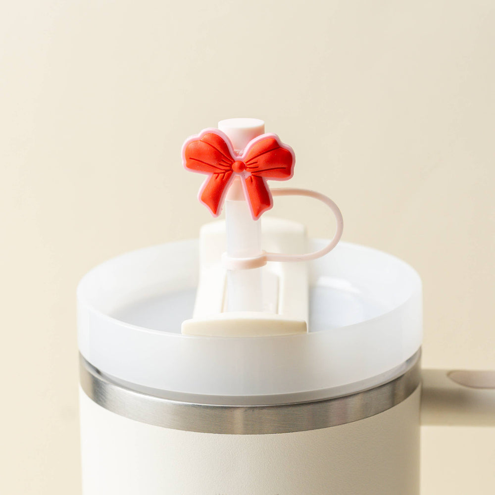 HEART & BOW STRAW TOPPER SET The Darling Effect HEART & BOW STRAW TOPPER SET Bonjour Fete - Party Supplies