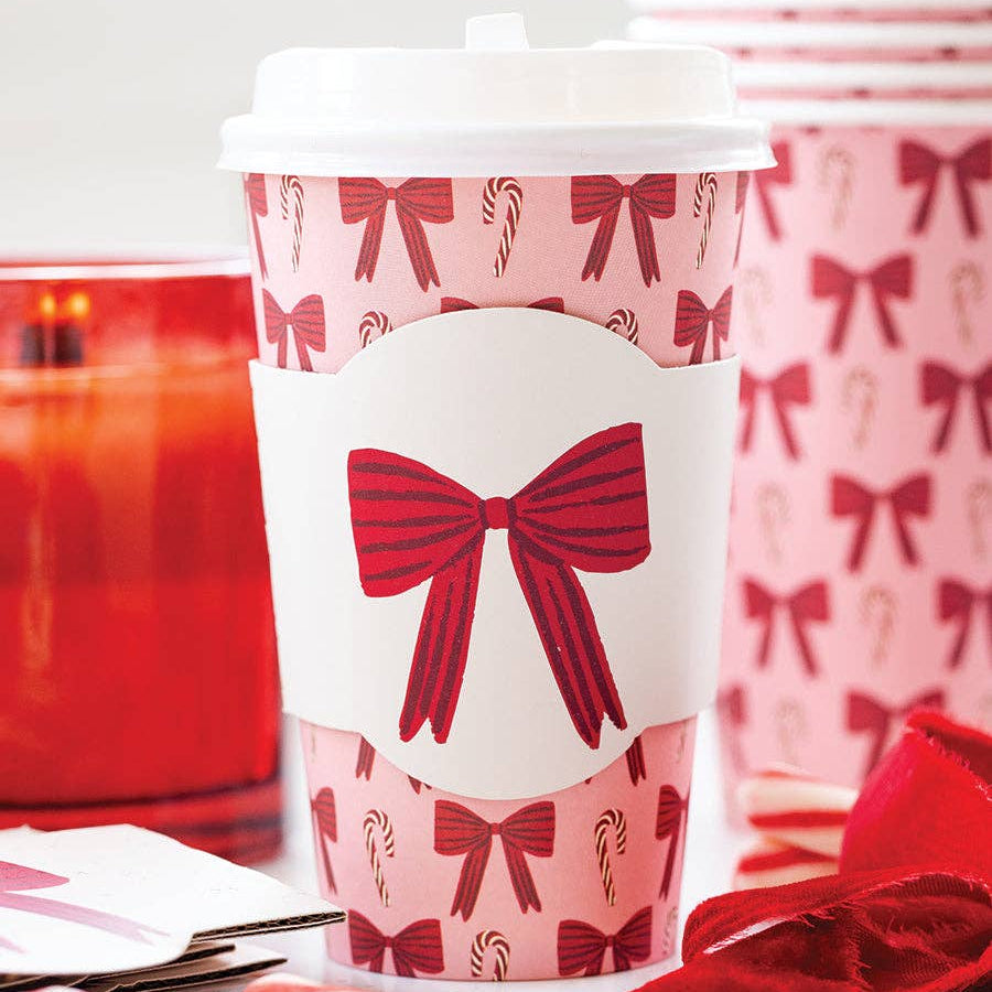 PLTG678J - Bows and Canes To Go Cups My Mind’s Eye PLTG678J - Bows and Canes To Go Cups Bonjour Fete - Party Supplies