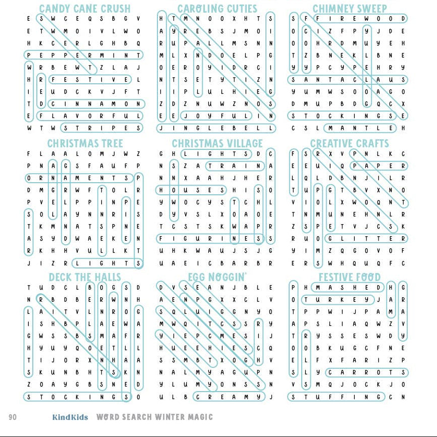 KindKids Word Search Winter Magic Better Day Books KindKids Word Search Winter Magic Bonjour Fete - Party Supplies