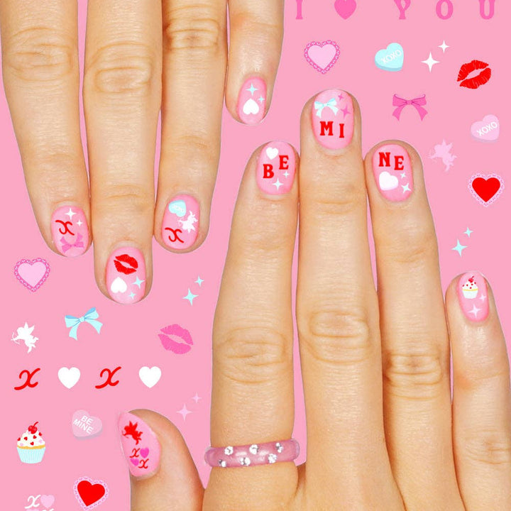 Be Mine Nail Stickers - 164 stickers xo, Fetti Be Mine Nail Stickers - 164 stickers Bonjour Fete - Party Supplies