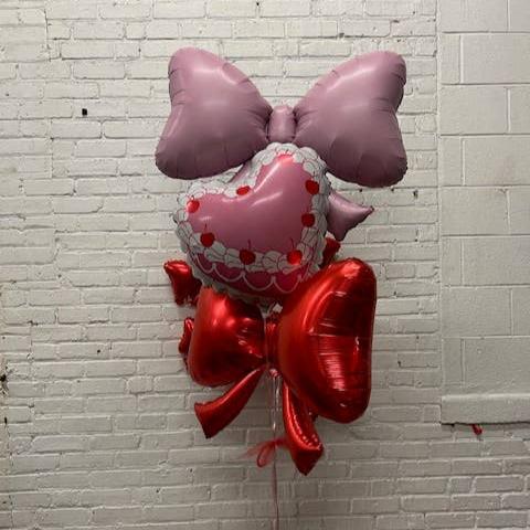 VINTAGE HEART CAKE FOIL BALLOON Burst Party Co Balloons VINTAGE HEART CAKE FOIL BALLOON Bonjour Fete - Party Supplies
