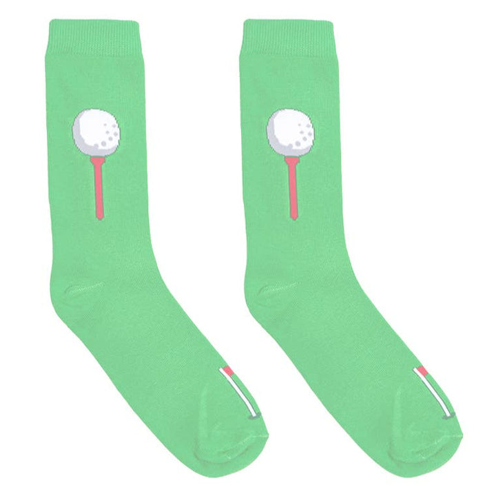 3D Packaged Crew Socks - Golf Ball on Tee - Green Living Royal 3D Packaged Crew Socks - Golf Ball on Tee - Green Bonjour Fete - Party Supplies