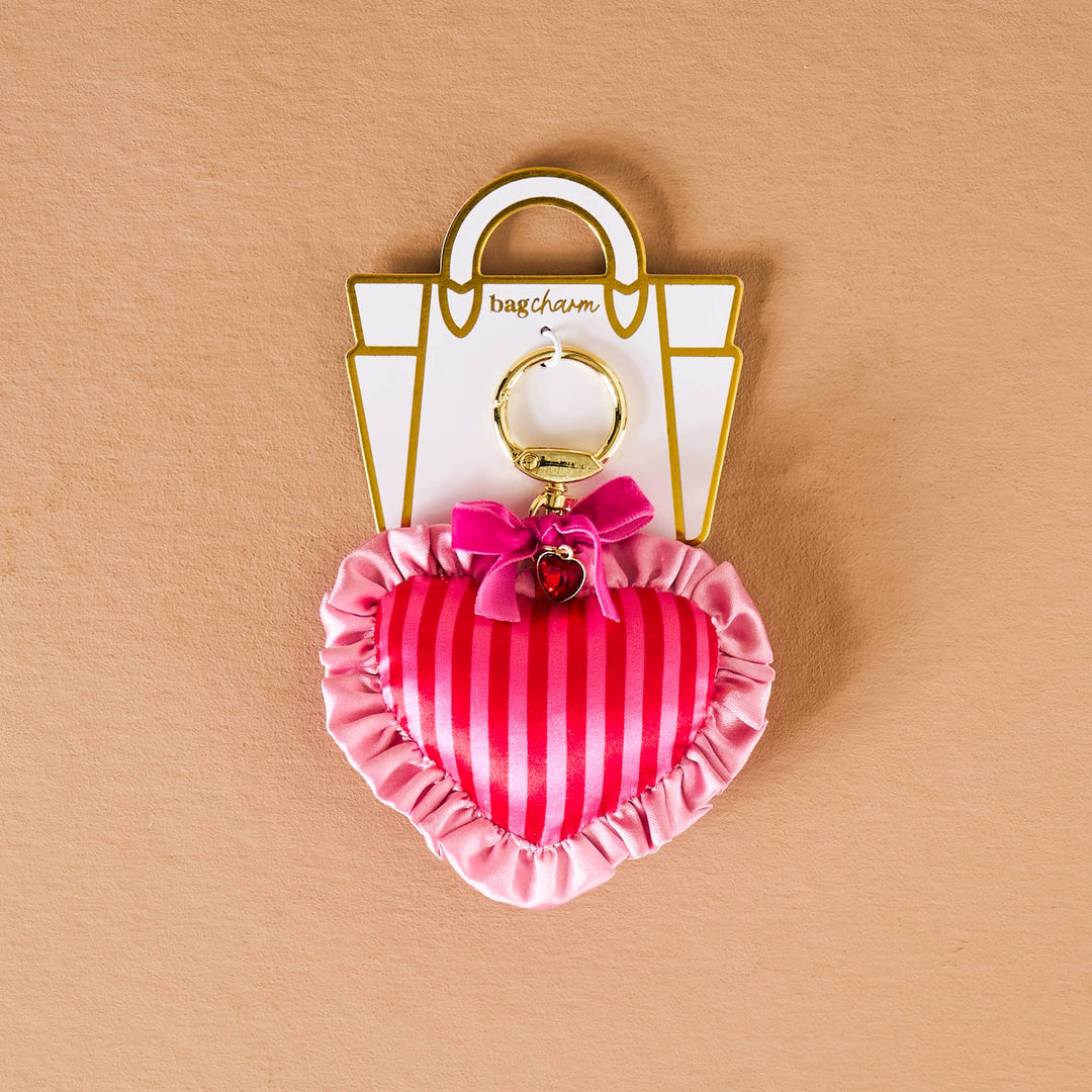 PUFFY HEART BAG CHARM The Darling Effect PUFFY HEART BAG CHARM Bonjour Fete - Party Supplies