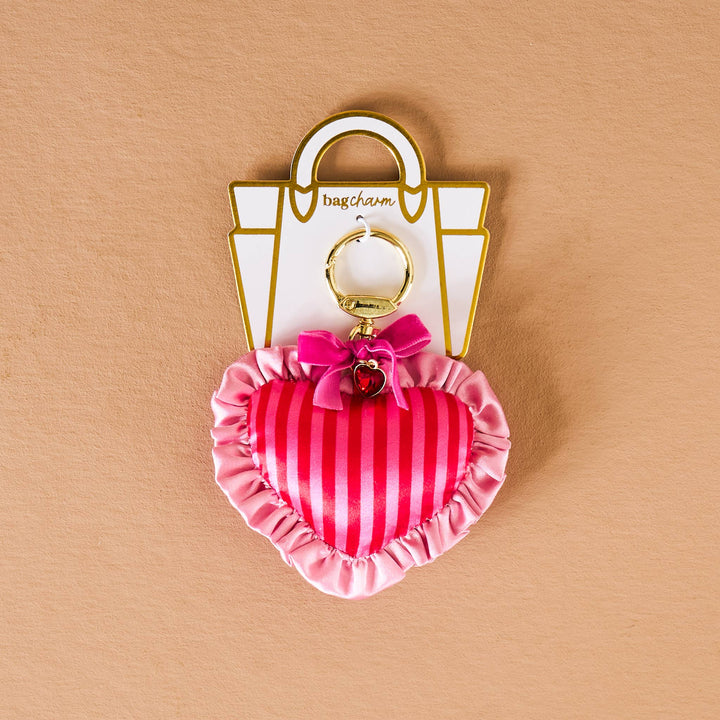 PUFFY HEART BAG CHARM The Darling Effect PUFFY HEART BAG CHARM Bonjour Fete - Party Supplies