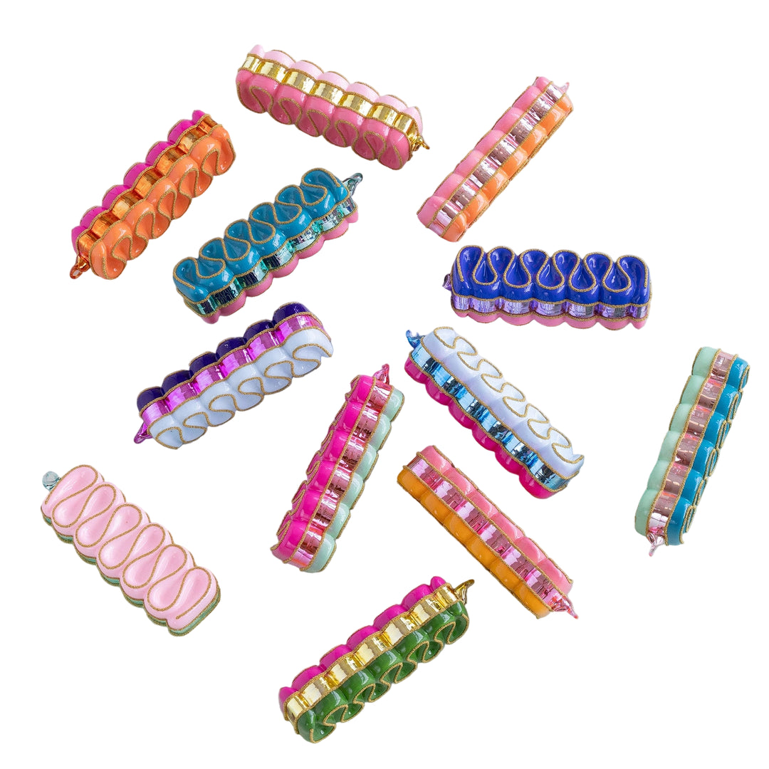 RIBBON CANDY GLASS ORNAMENT BY GLITTERVILLE Glitterville Christmas Ornament RIBBON CANDY GLASS ORNAMENT BY GLITTERVILLE Bonjour Fete - Party Supplies