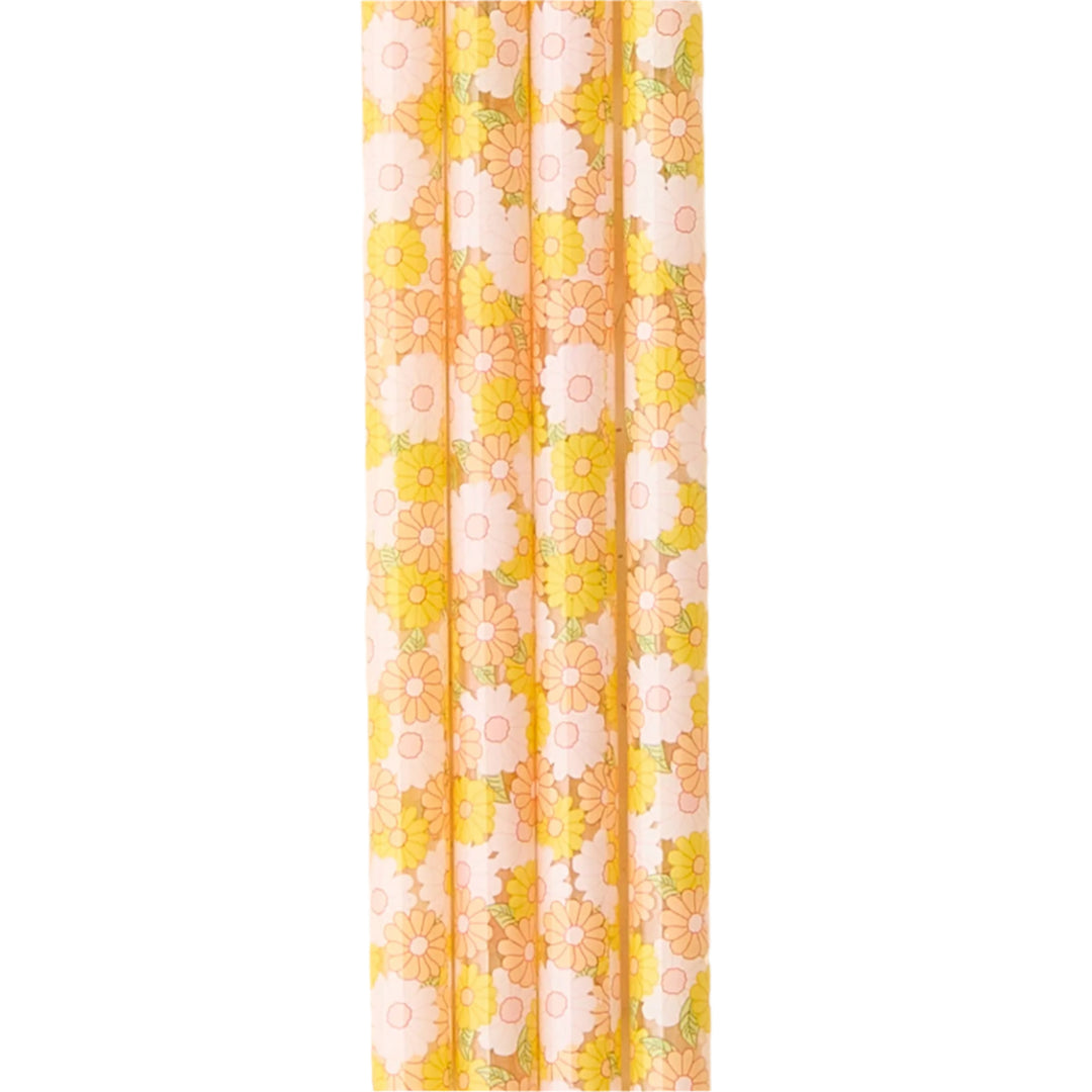 40 oz Tumbler Straw Set-Daisy Craze Peach The Darling Effect 40 oz Tumbler Straw Set-Daisy Craze Peach Bonjour Fete - Party Supplies