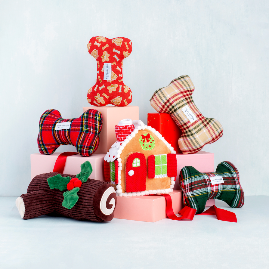Gingerbread House Interactive Snuffle Holiday Dog Toy Bonjour Fete Party Supplies Holiday Pet