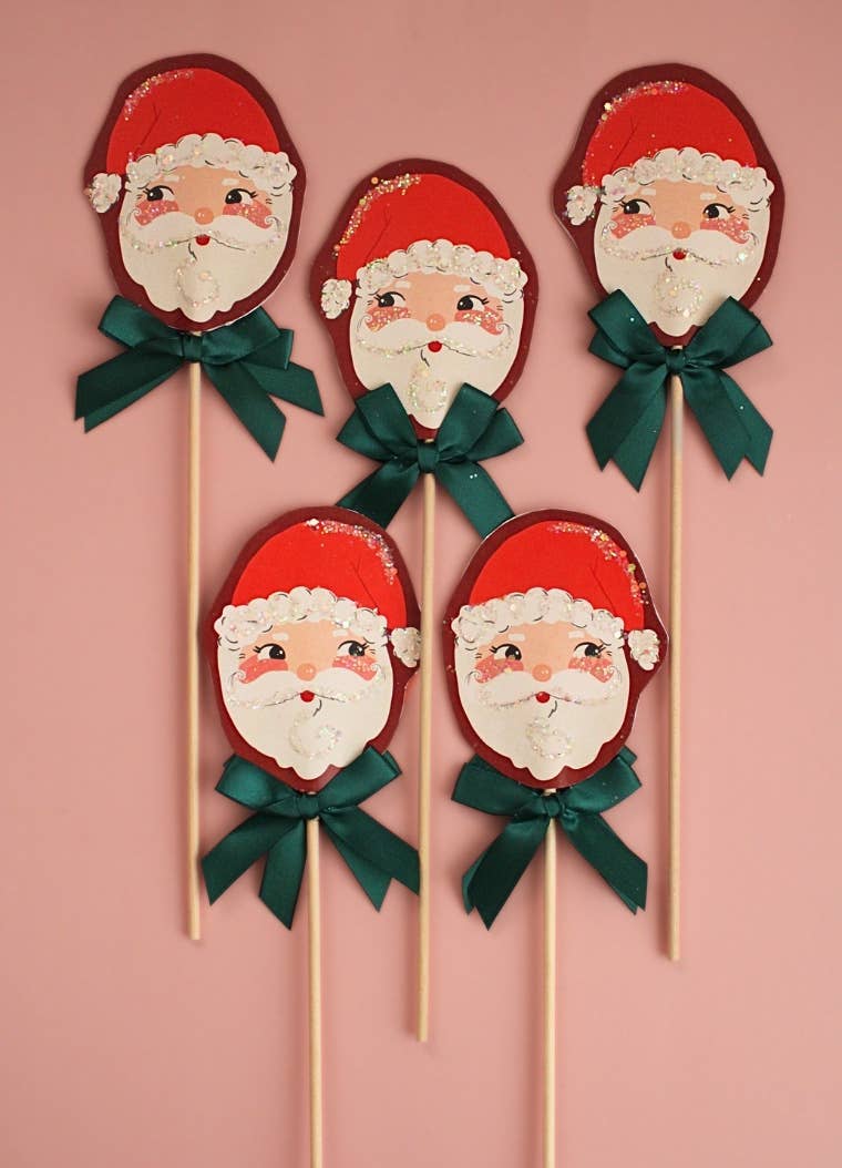 Handmade Santa Claus Christmas Paper Party Wand
