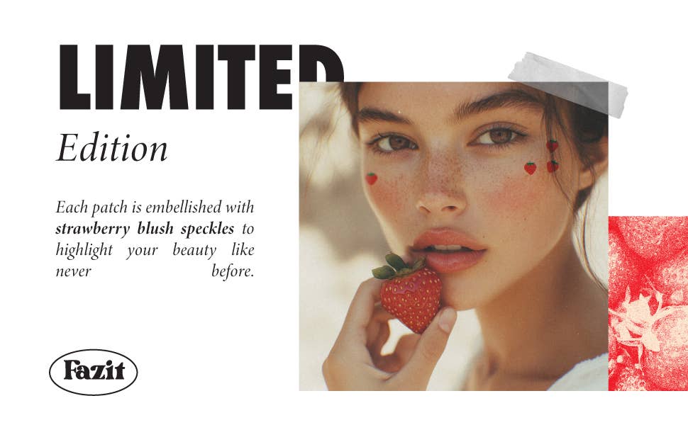 Strawberry Speckles Makeup Patches Fazit Strawberry Speckles Makeup Patches Bonjour Fete - Party Supplies