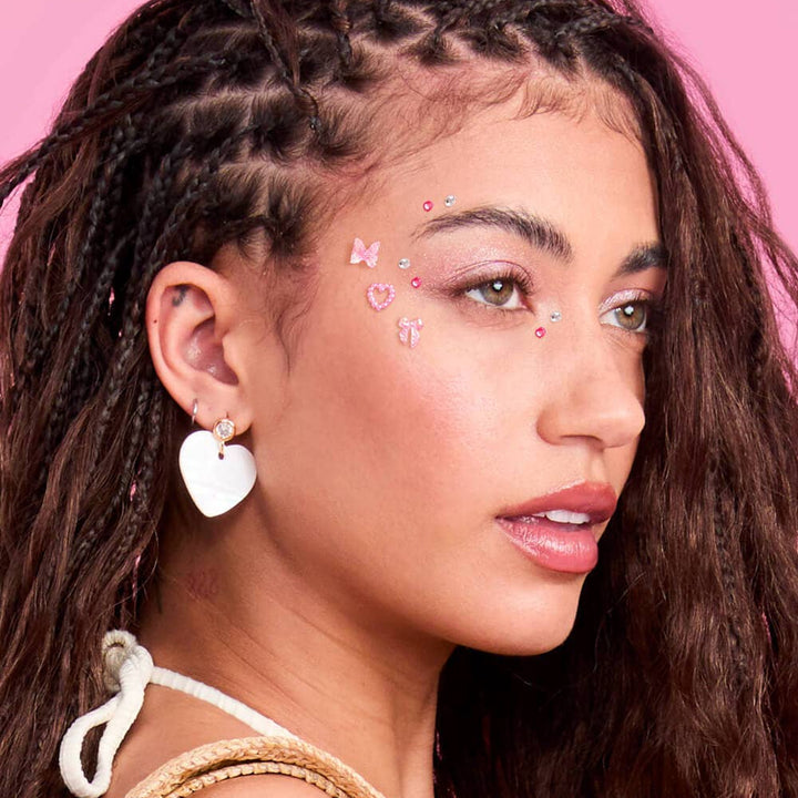 VALENTINES DAY FACE GEM SET xo, Fetti Valentine's Day Accessories VALENTINES DAY FACE GEM SET Bonjour Fete - Party Supplies