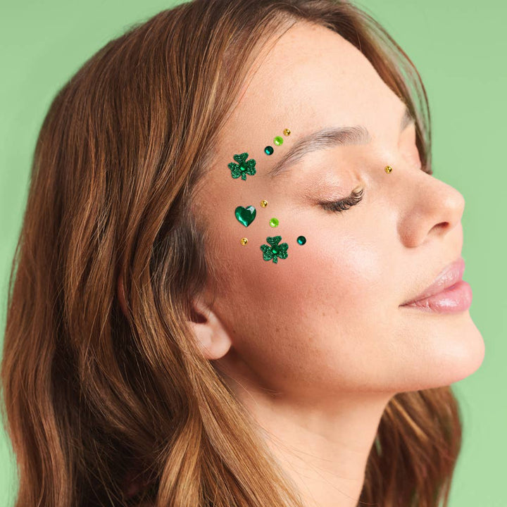 St Patty's Face Gems | green, gold, st patricks, glam xo, Fetti St Patty's Face Gems | green, gold, st patricks, glam Bonjour Fete - Party Supplies