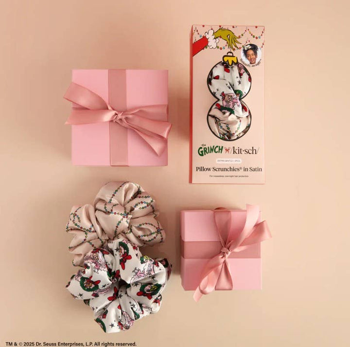 The Grinch x Kitsch Satin PillowScrunchies® in Cindy Lou Who KITSCH The Grinch x Kitsch Satin PillowScrunchies® in Cindy Lou Who Bonjour Fete - Party Supplies