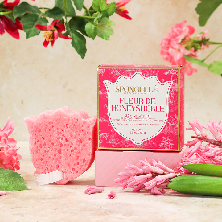 Fleur de Honeysuckle | Les Fleurs Body Buffer Spongellé Body Wash Infused Buffer Fleur de Honeysuckle | Les Fleurs Body Buffer Bonjour Fete - Party Supplies