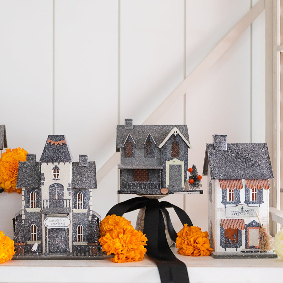 WITCH COTTAGE HAUNTED VILLAGE HOUSE My Mind’s Eye Halloween Home Decor WITCH COTTAGE HAUNTED VILLAGE HOUSE Bonjour Fete - Party Supplies