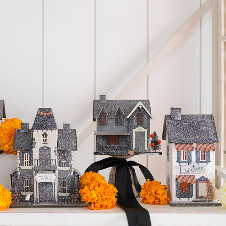 WITCH COTTAGE HAUNTED VILLAGE HOUSE My Mind’s Eye Halloween Home Decor WITCH COTTAGE HAUNTED VILLAGE HOUSE Bonjour Fete - Party Supplies
