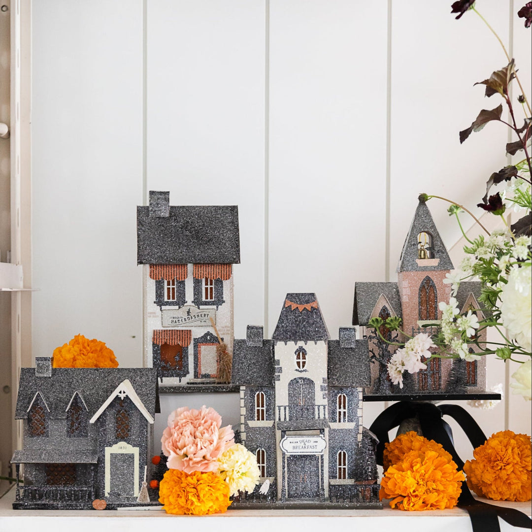 WITCH COTTAGE HAUNTED VILLAGE HOUSE My Mind’s Eye Halloween Home Decor WITCH COTTAGE HAUNTED VILLAGE HOUSE Bonjour Fete - Party Supplies