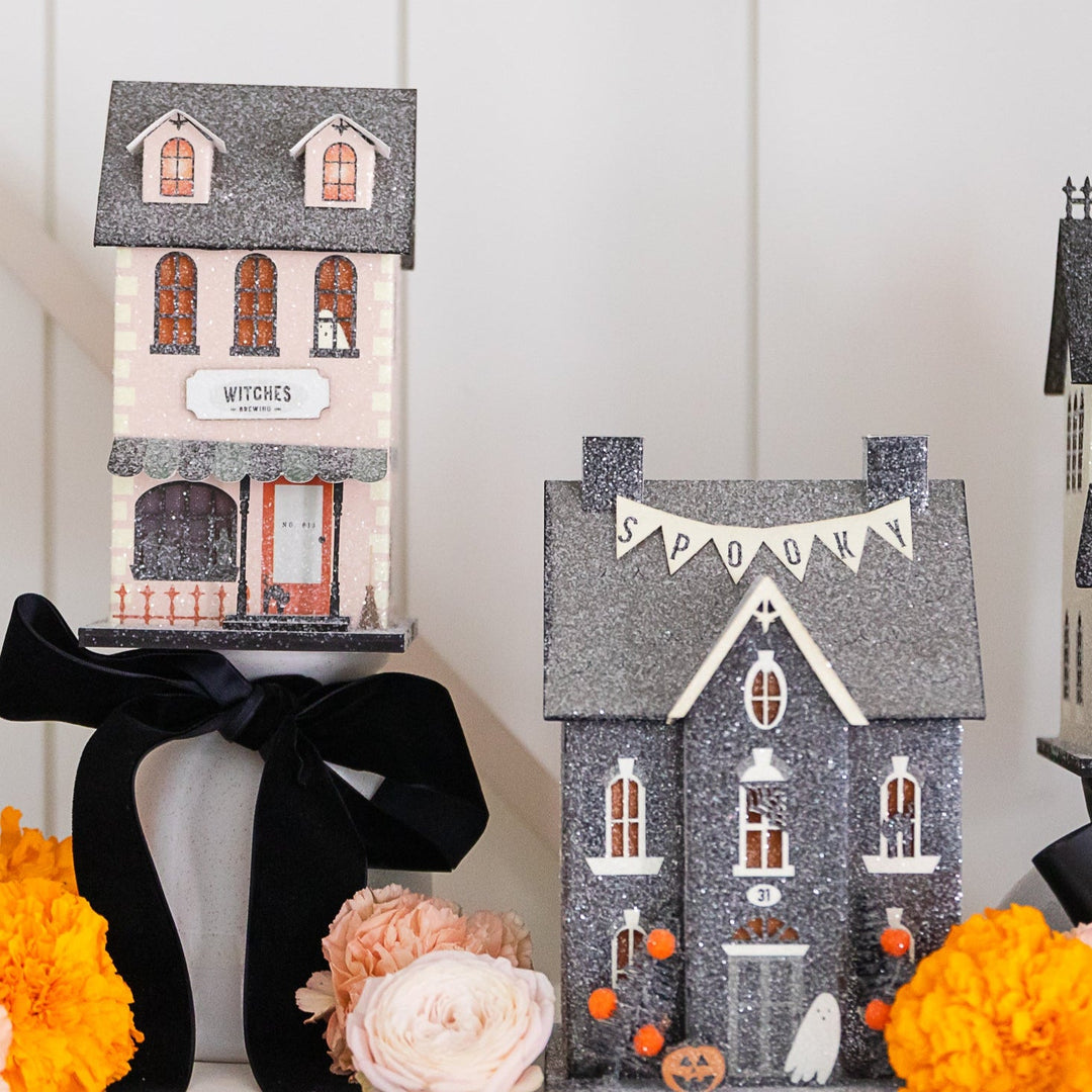 WITCHES BREWING HAUNTED VILLAGE HOUSE My Mind’s Eye Halloween Home Decor WITCHES BREWING HAUNTED VILLAGE HOUSE Bonjour Fete - Party Supplies