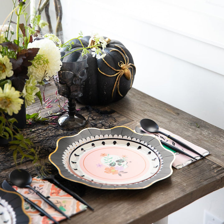 ELEGANT HALLOWEEN DINNER PLATES Bonjour Fete Halloween Party Supplies ELEGANT HALLOWEEN DINNER PLATES Bonjour Fete - Party Supplies