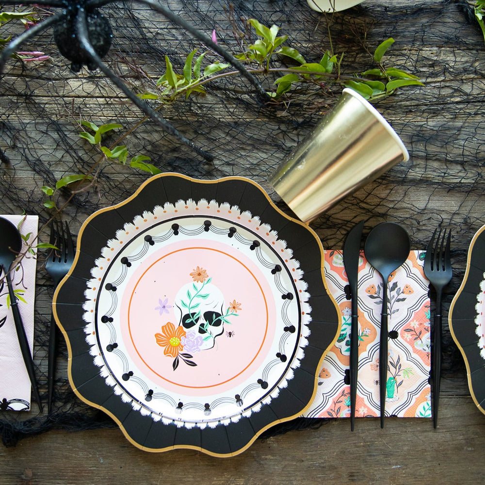 ELEGANT HALLOWEEN DINNER PLATES Bonjour Fete Halloween Party Supplies ELEGANT HALLOWEEN DINNER PLATES Bonjour Fete - Party Supplies