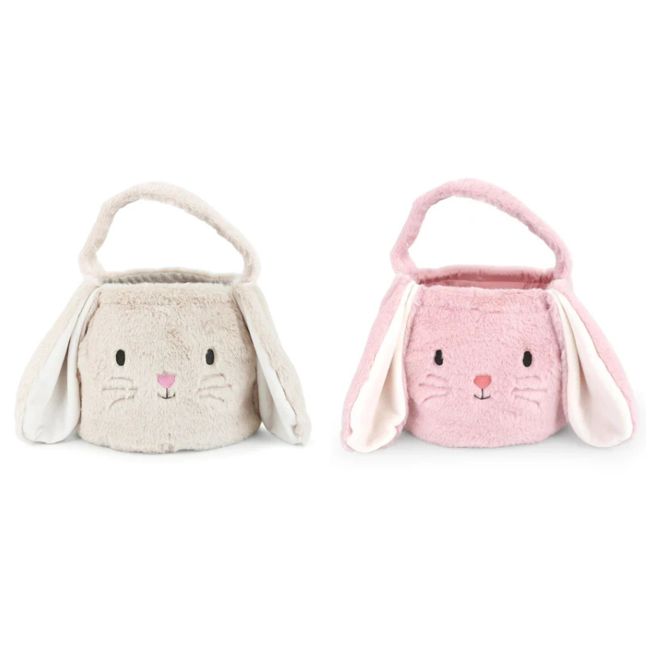 FLUFFY BUNNY EASTER BASKET Mon Ami Easter Baskets FLUFFY BUNNY EASTER BASKET Bonjour Fete - Party Supplies