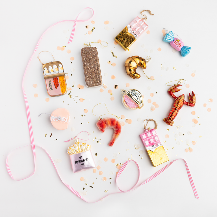 ICE CREAM SANDWICH ORNAMENT Creative Co-op Christmas Ornament ICE CREAM SANDWICH ORNAMENT Bonjour Fete - Party Supplies