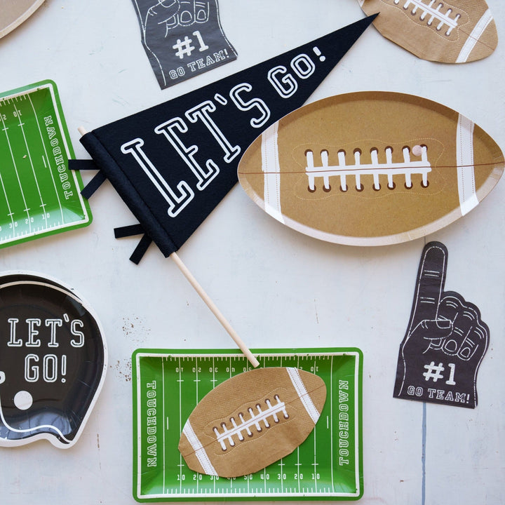 FOOTBALL PLATES Meri Meri Plates Bonjour Fete - Party Supplies