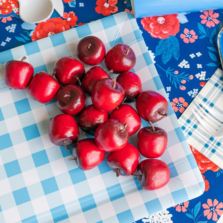 GINGHAM SERVING TRAYS Coterie Party Supplies Plates Bonjour Fete - Party Supplies