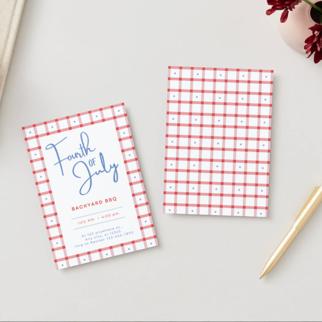4TH OF JULY GINGHAM DIGITAL PARTY INVITATION DOWNLOAD Bonjour Fête 4TH OF JULY GINGHAM DIGITAL PARTY INVITATION DOWNLOAD Bonjour Fete - Party Supplies
