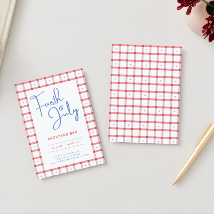 4TH OF JULY GINGHAM DIGITAL PARTY INVITATION DOWNLOAD Bonjour Fête 4TH OF JULY GINGHAM DIGITAL PARTY INVITATION DOWNLOAD Bonjour Fete - Party Supplies
