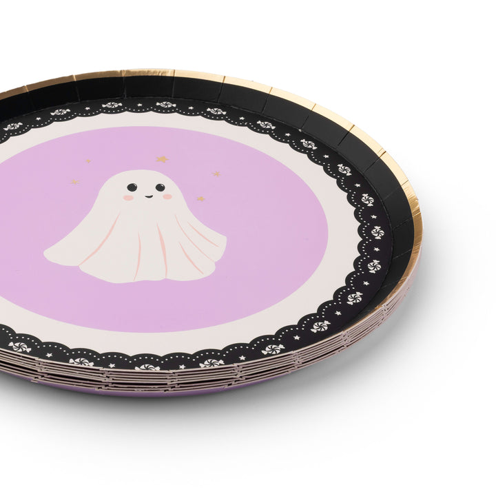 FRILLS & THRILLS HALLOWEEN SMALL PLATES Bonjour Fete Plates FRILLS & THRILLS HALLOWEEN SMALL PLATES Bonjour Fete - Party Supplies