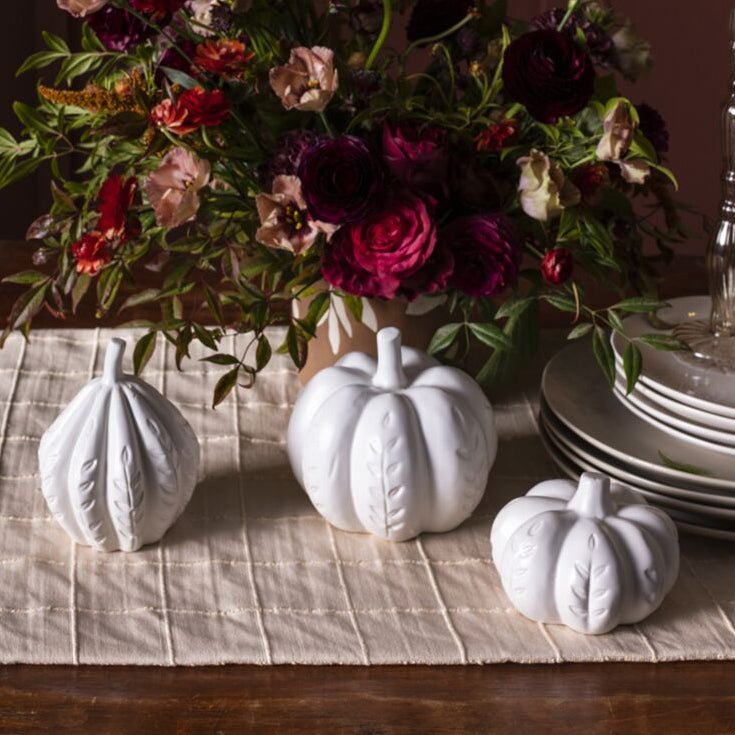 Carved Ceramic Pumpkin