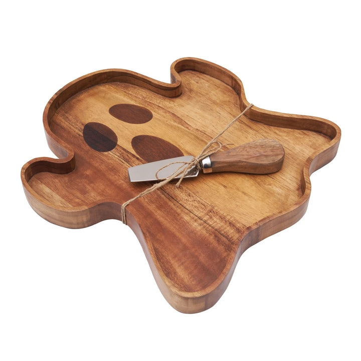 Ghost Shaped Charcuterie Serving Board With Spreader Bonjour Fete Party Supplies Halloween Home Decor