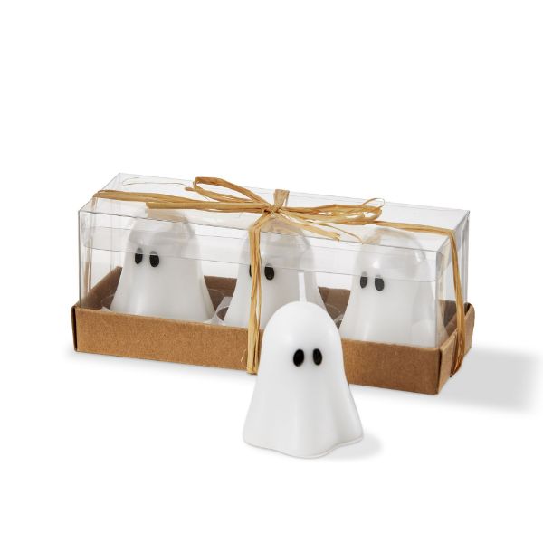 GHOST MINI CANDLE SET Tag Halloween Home Decor Bonjour Fete - Party Supplies