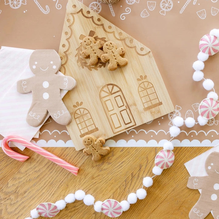 Gingerbread House Cutting Board Bonjour Fete Party Supplies Christmas Holiday Kitchen and Entertaining