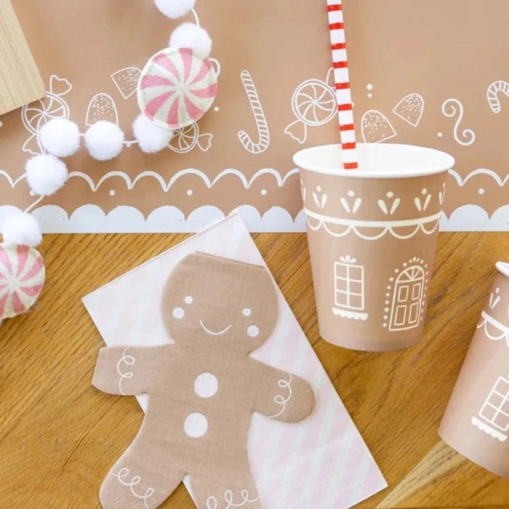 Gingerbread Man Napkin Bonjour Fete Party Supplies Christmas Holiday Party Supplies
