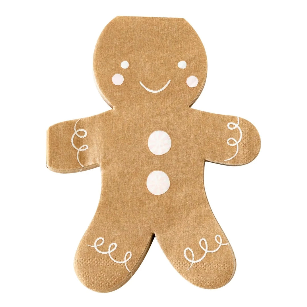Gingerbread Man Napkin Bonjour Fete Party Supplies Christmas Holiday Party Supplies