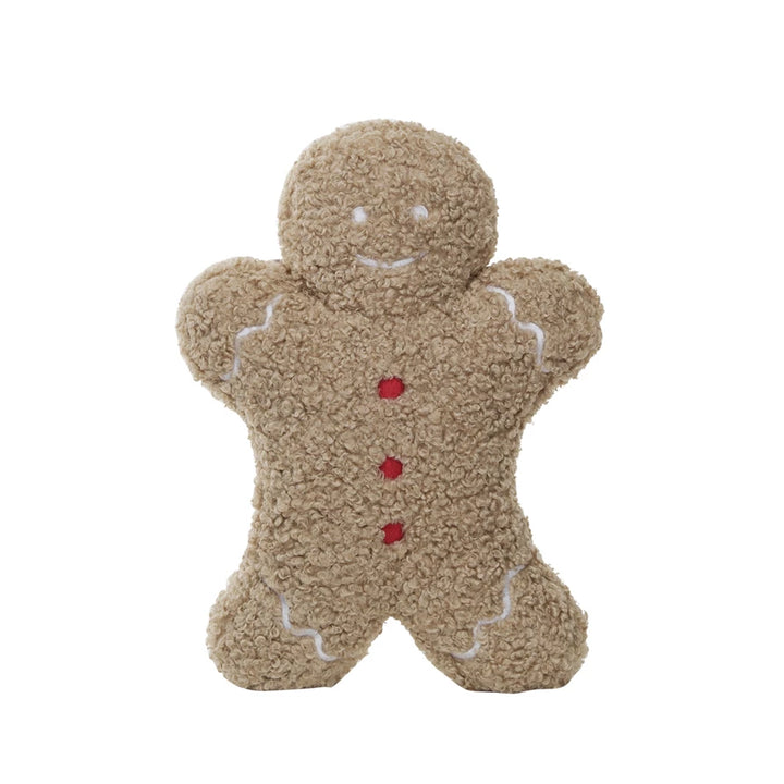 GINGERBREAD MAN SHAPED PILLOW Creative Co-op Christmas Holiday Kitchen & Entertaining Bonjour Fete - Party Supplies