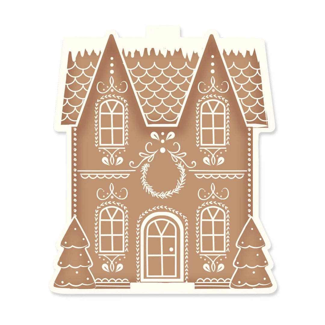 GINGERBREAD MANSION BAMBOO TRAY My Mind’s Eye Christmas Holiday Party Supplies Bonjour Fete - Party Supplies
