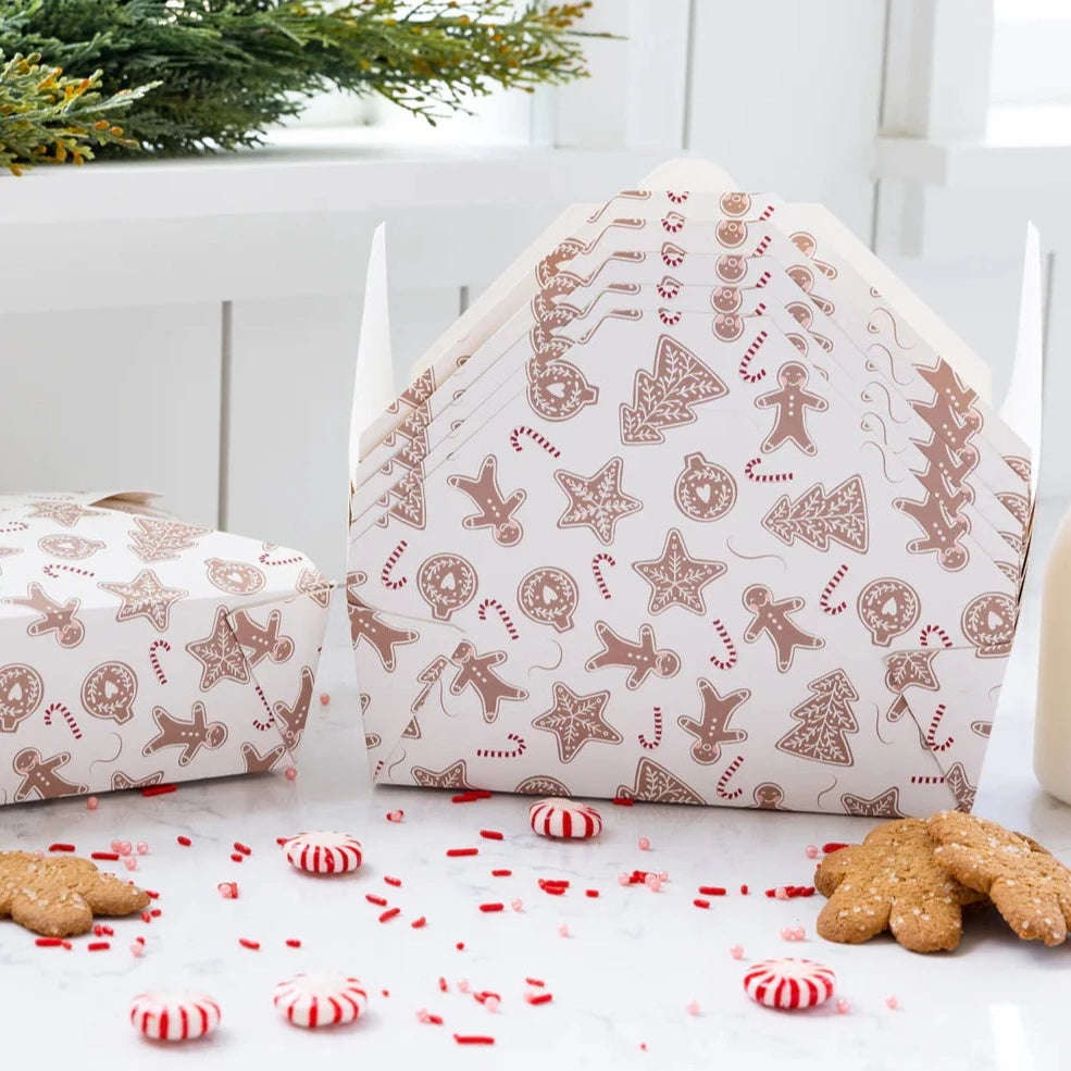 GINGERBREAD TAKE HOME BOXES My Mind's Eye Bonjour Fete - Party Supplies