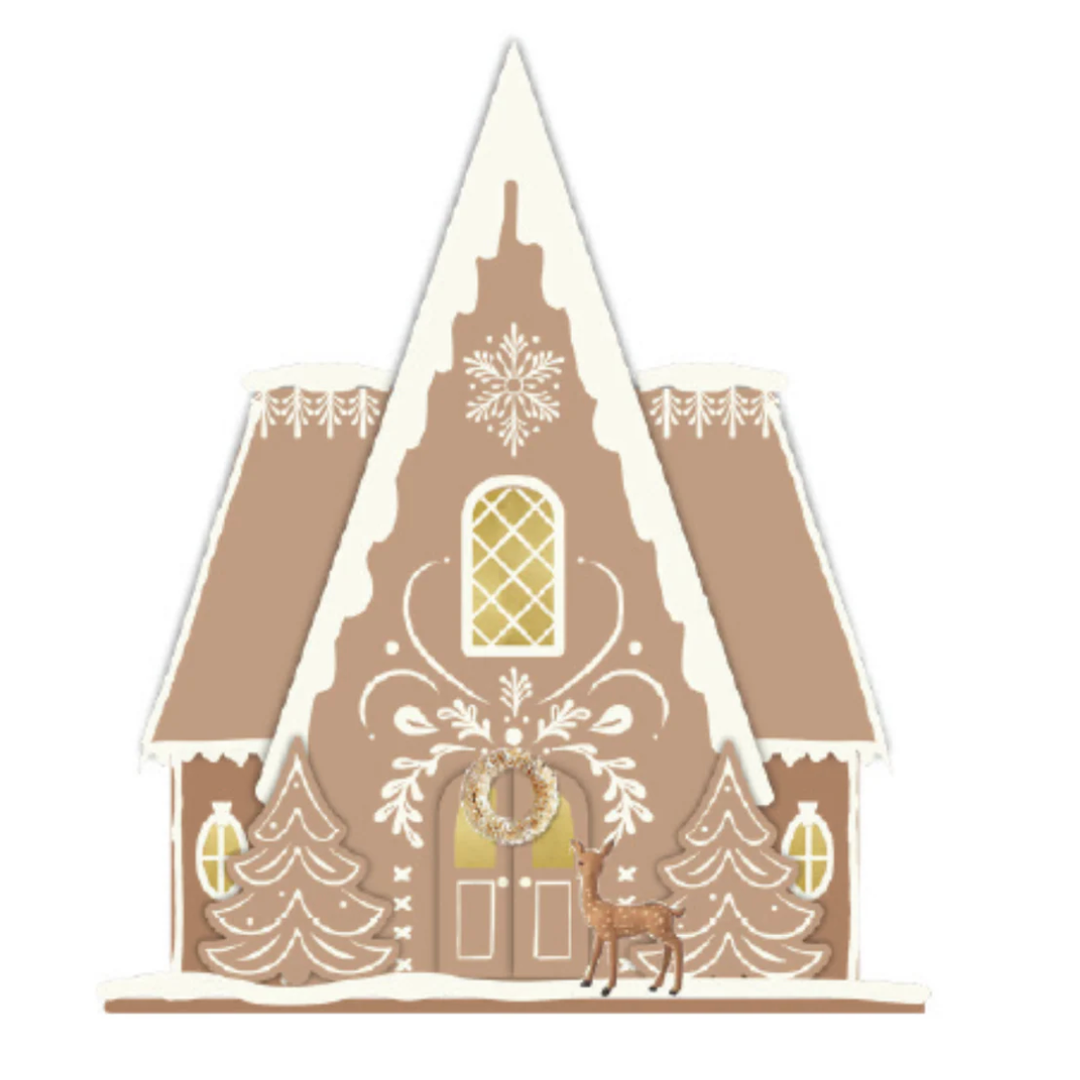 GINGERBREAD CHALET My Mind’s Eye CHRISTMAS DECOR GINGERBREAD CHALET Bonjour Fete - Party Supplies