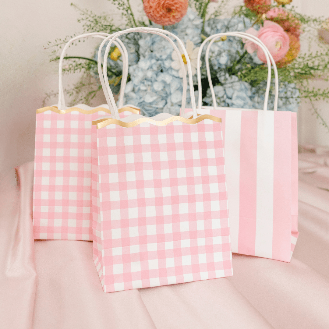 Pink Gingham Gift Bag